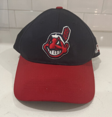 Cleveland Indians Hat Cap Blue Red Chief Wahoo V-Crow Back Team MLB One Size All