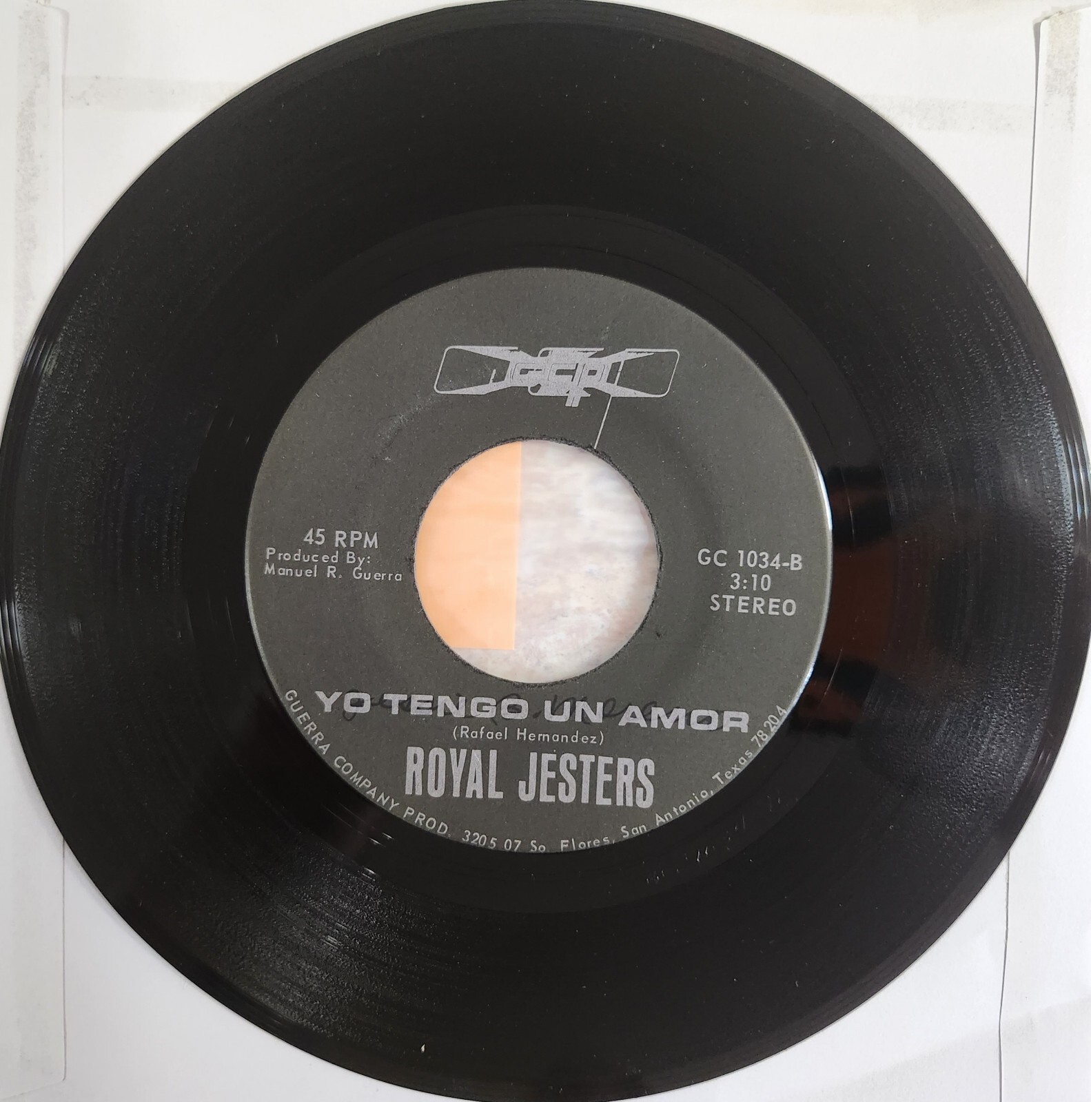 Royal Jesters Todo Es Chicanita/Yo Tengo Un Amor Vinyl 45 GCP Records