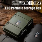 LAUTIE Portable Storage Box Waterproof  ABS Shockproof Slider Container EDC 