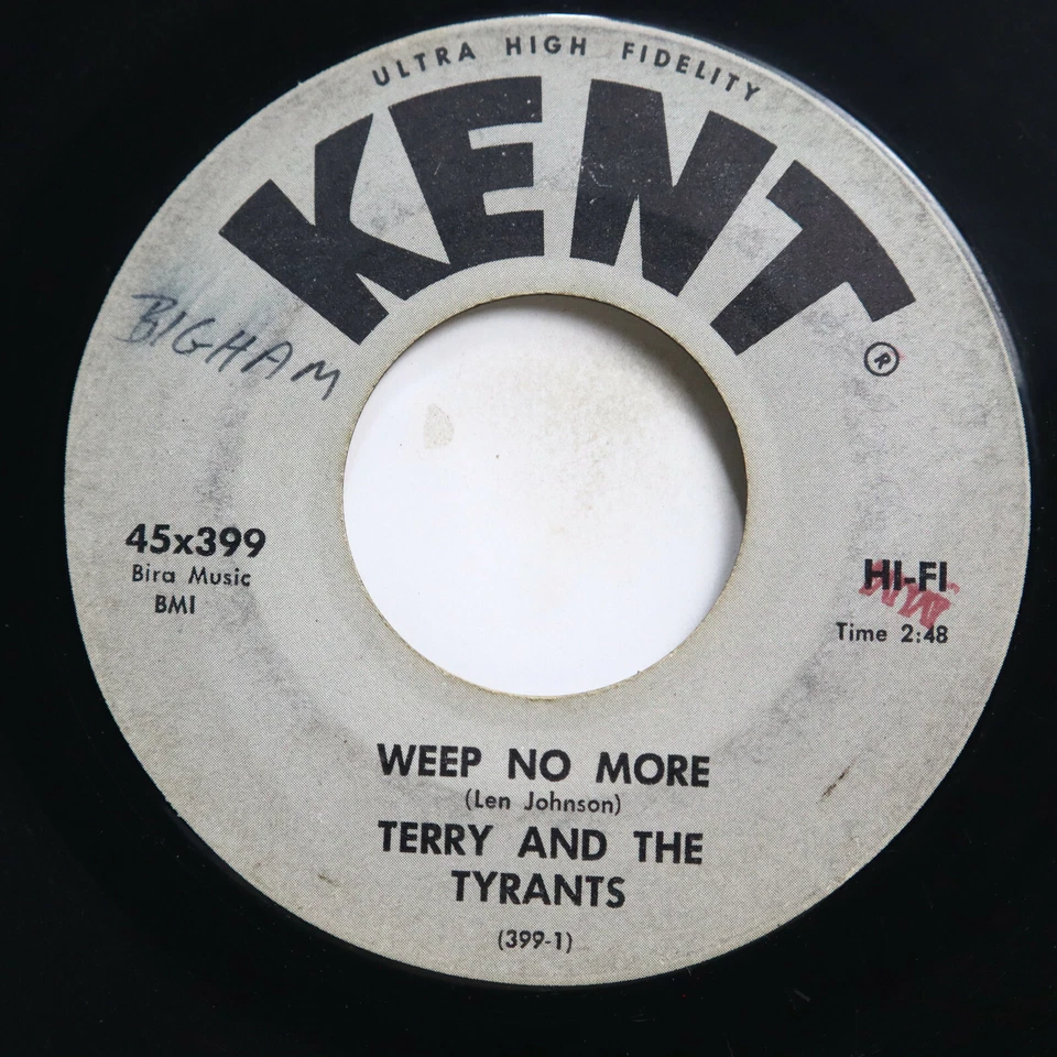 TERRY AND THE TYRANTS - YEA, YEA, YEA, YEA, YEA, YEA / WEEP NO MORE - SOUL 45 Foto 2 de 2