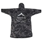 Hazy Blue Hooded Dry Changing Robe Long Coat Waterproof Surfing Swim Beach Camo