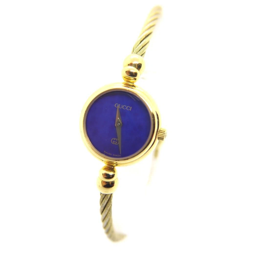 Montre femme Gucci 2700L occasion 20 mm quartz bleu vintage