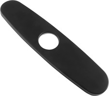 Sink Faucet Cover Plate 10 Inch Deck Plate, Matte Black Escutcheon Plate Stainle
