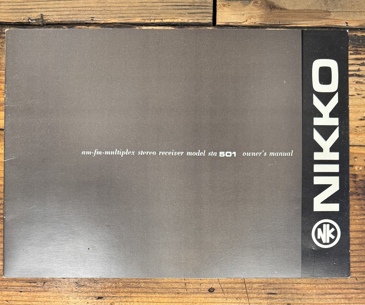 Nikko STA-501 Receiver Owners / User Manual *Original*