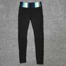 Lululemon Leggings Womens 8 Black Colorblock Waist Running Yoga Pants Athletic