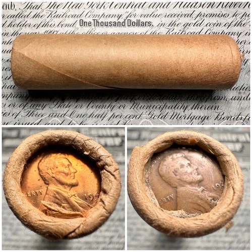 Original Wheat Cent Roll unsearched BU 1945 San Francisco/1920 S Enders
