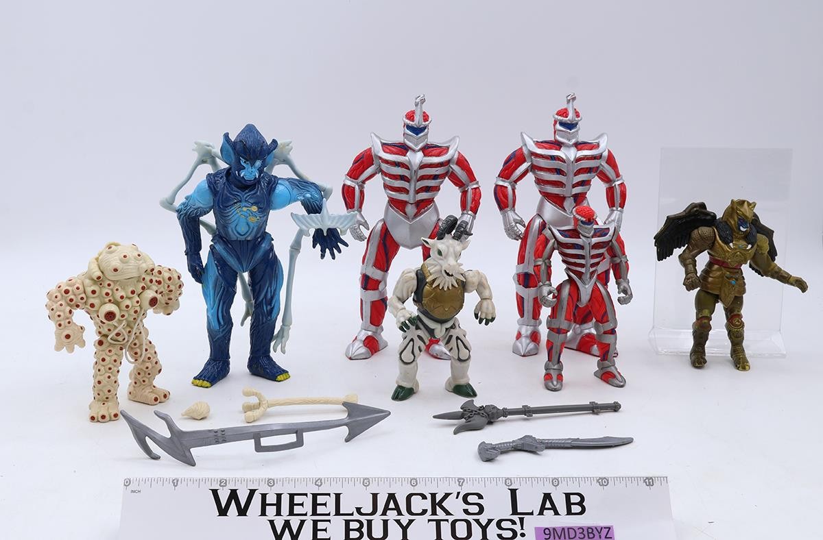 Lot of 7 Evil Space Aliens Goldar Mighty Morphin Power Rangers