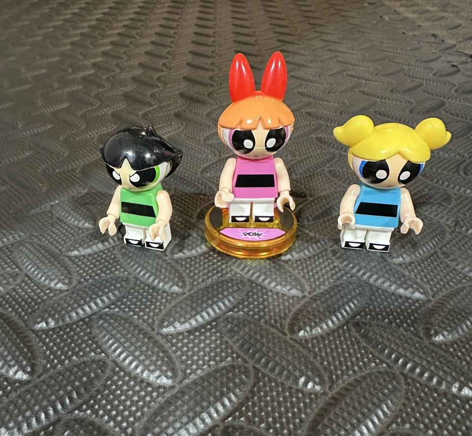 Mini figuras LEGO like Dimensions Powerpuff Girls Blossom Bubbles Buttercup + etiqueta Foto 2 de 3