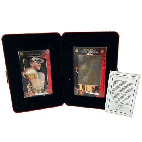 Upper Deck Michael Jordan 24k Gold Card Set w/Case 1997 Limited Edition