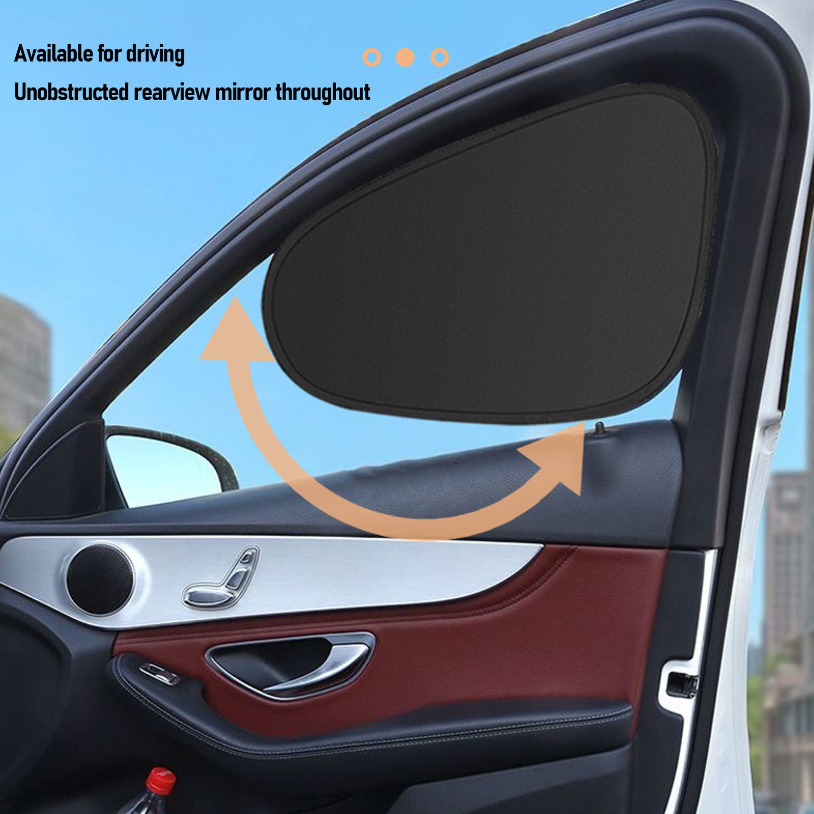 Car Window Shades Light Blocking Sunshades 1 Pair For Driver/Passenger Seats.