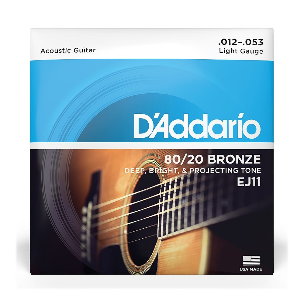 D'Addario 80/20 Bronze Acoustic Guitar Strings (.012 - .053)