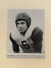 Ted Tussing Pennsylvania Penn Quakers 1944 S&S Football Pictorial 5X4 Panel