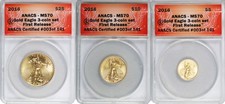 2016 $25 $10 $5 0.85oz Gold American Eagle 3 Coin Set ANACS MS70 First Releases 4790.76 per troy oz