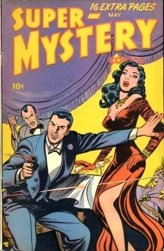 SUPER MYSTERY COMICS VOL 7 # 5 -coverless-ACE PERIODICALS 1948-GGA!