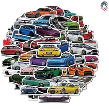 100 Pcs Car Stickers Waterproof Vinyl Sports Racing Cartoon Decals
