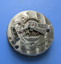 VINTAGE 18 SIZE 21 JEWEL ELGIN GRADE 349 MODEL 7 POCKET WATCH MOVEMENT PARTS