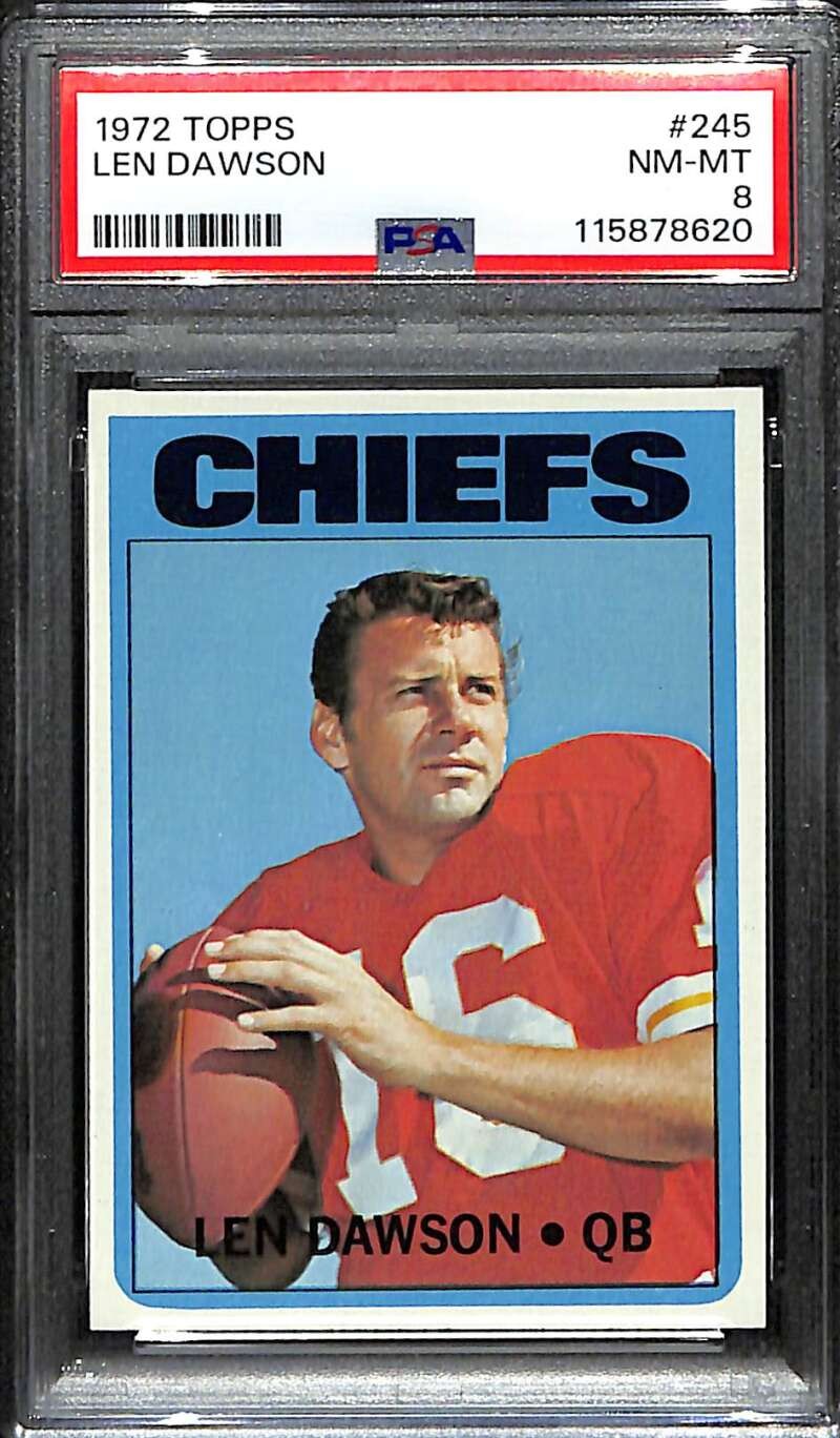 1972 Topps 245 Len Dawson PSA 8 NM-MT