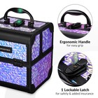 Byootique Makeup Train Case Kit with Cube Case Cosmetic Organizer Mermaid Purple — photo 6