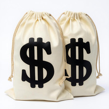 2Pack Money Bags Money Bag Costume Money Bag Props Money Bags Decor for Party11.