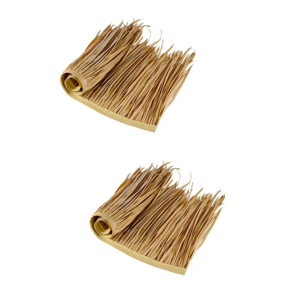 2 PCS Simulated Thatch Tile Office Banquet Fake Grass Roof Artificial Outdoor