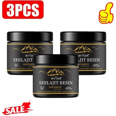 3X Pure 100% Himalayan Shilajit,Soft Resin,Organic,Extremely Potent,Fulvic Acid