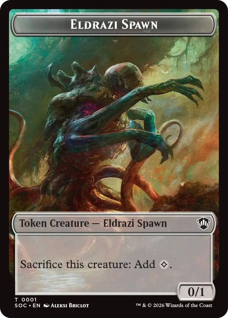 Eldrazi Spawn // Worm Double-Sided Token 1 // 26 NM MTG SOC