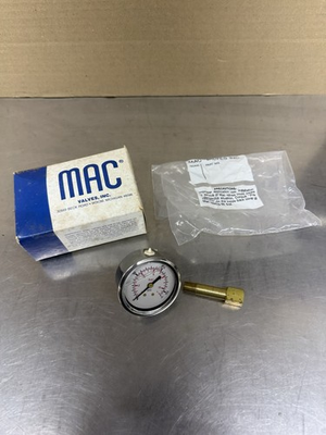 #ad Mac Valves N 62015 Fluid Filled Pneumatic Pressure Guage 0 160 PSI 10MM NPT New $39.99
