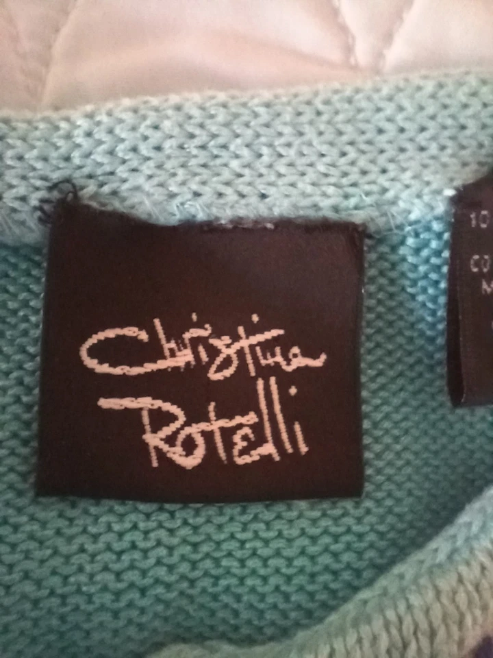 Cárdigan Christina Rotelli Vintage Años 90 Y2K ESTILO POSTAL PLAYA Foto 3 de 4