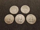 1963 Franklin Half Dollar Silver Business Strike Coin LOT OF 5 COINS