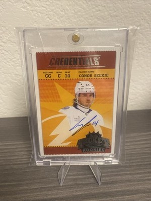 2024-25 Upper Deck Credentials Retro Ticket Access Rookies Conor Geekie Auto RC