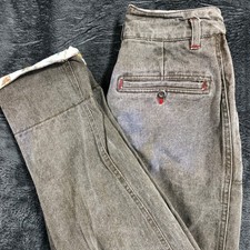 Vintage State of the Art Brown Acid Wash Pleated Tapered Jeans Womens 9/10 27x29