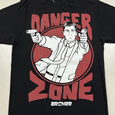 #ad Archer Danger Zone Graphic Shirt TV Show Promo Size XS Comedy Central Animated $13.00