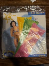 Vintage Intex The Wet Set Inflatable Pool Air Mat Float 72 x 27" Yellow New