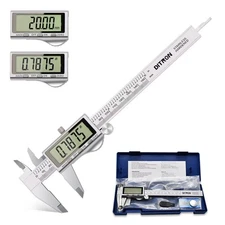 Digital Caliper, Vernier Calipers Measuring Tool, Stainless Steel Electronic ...