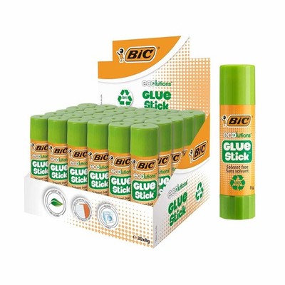 BIC Kinder Basteln Klebesticks 30er Box 8g Schule Klassenzimmer Büro Zuhause Waschbar