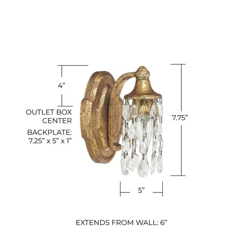 Capital Lighting 8521-CR Blakely 8" Tall Bathroom Sconce - Picture 2 of 4