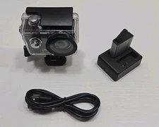 HLS HCAM10 4k Sports Action Camera W/ 2 Batteries And Charger 