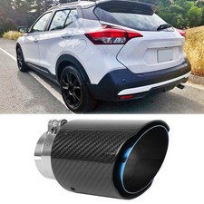 For Nissan Kicks 4-Door 2.0L Carbon Fiber Dual Exhaust Tip 2.5" Inlet 3.5"Outlet