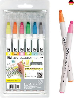 Zig Clean Color Dot Marker, einzeln (Highlight-Farben)