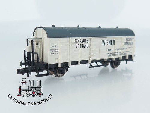 MG578 ESCALA N FLEISCHMANN 938307 K Gedeckter Güterwagen Wiener Fischhändler - Imagen 2 de 11