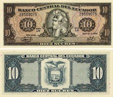 Ecuador 10 sucre 1986 AU-UNC (P121)
