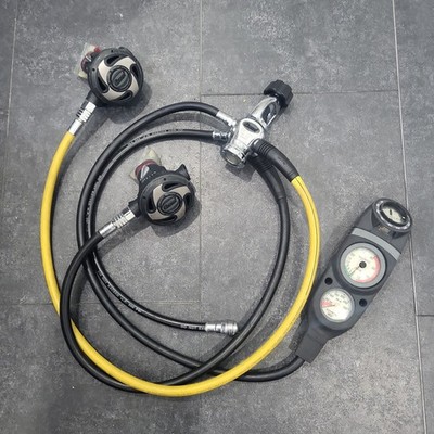Cressi Tauchregler Set + Suunto Triple Konsole SPG Tiefenkompass 