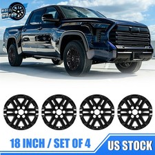 18 Hubcaps For 2022-2026 Toyota Tundra Wheel Covers Set Of 4 Snap On Black R18