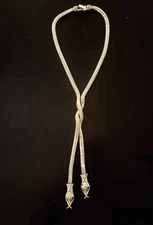 CATWALK JON Gold Plated & Crystal Snake Lariat Necklace