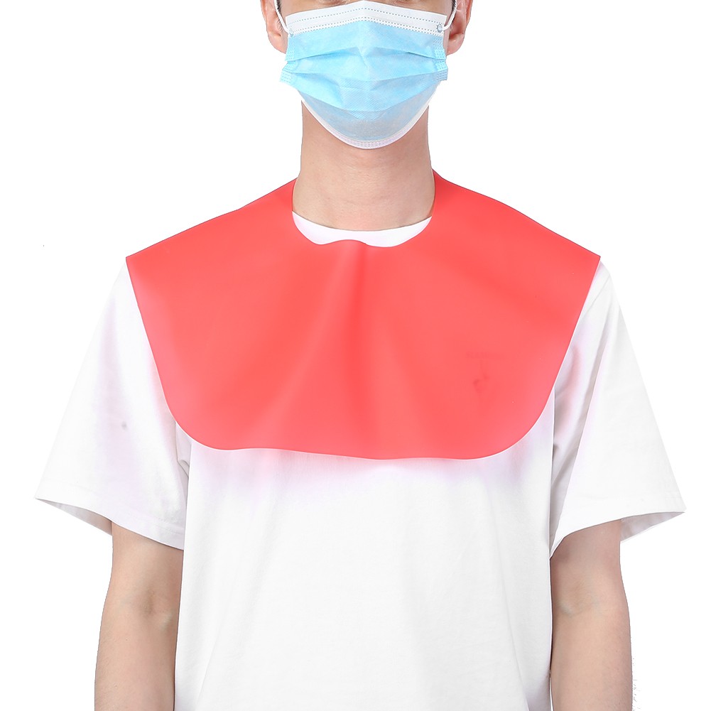 Silicone Hair Cutting Dyeing Cape Home Barber Shop Hairdressing Shawl L Red