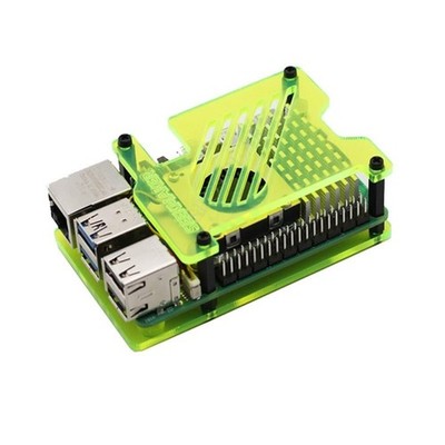 für Raspberry Pi 5, Acrylgehäuse, Mattes Gehäuse, Kühlerlüfter, aktiver Kühle...