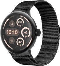 Stainless Steel Strap Compatible with Google Pixel Watch 3 45mm Black