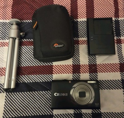 Canon PowerShot A2300 HD 16MP Compact Digital Camera 5x Zoom Black w/ Battery