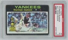 Thurman Munson 1971 Topps RC PSA 3 #5 New York Yankees