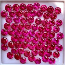 Certified 15 PCS Natural Mogok Pink Ruby   Round Cut 6mm Stunning Loose Gemstone